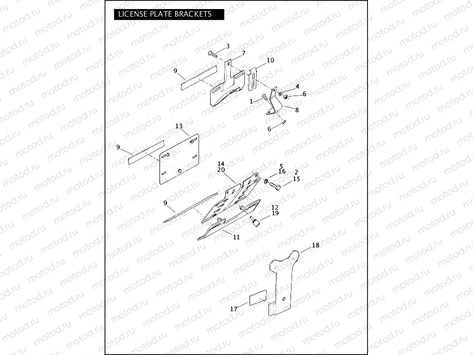 LICENSE PLATE BRACKETS