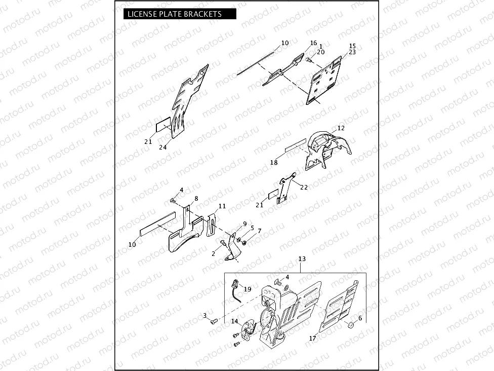 LICENSE PLATE BRACKETS