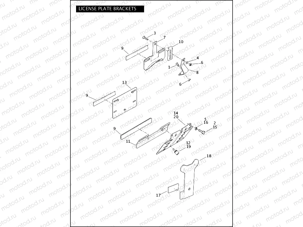 LICENSE PLATE BRACKETS