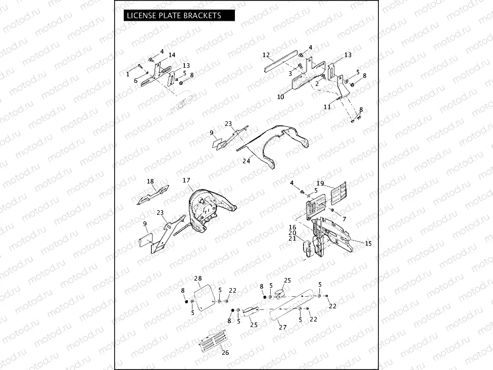 LICENSE PLATE BRACKETS