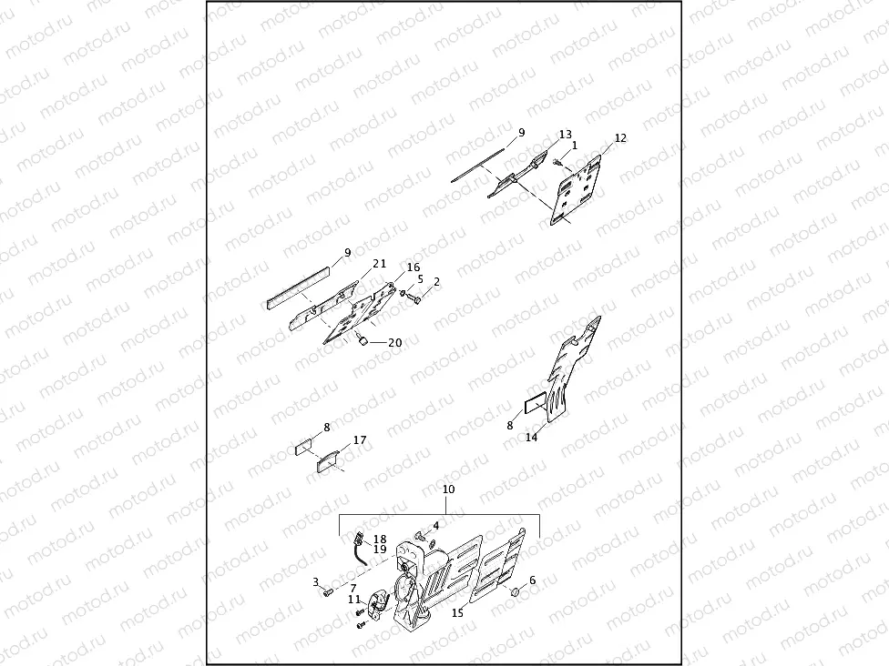 LICENSE PLATE BRACKETS - FLD, FXDWG
