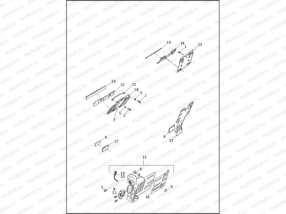 LICENSE PLATE BRACKETS - FLD, FXDWG