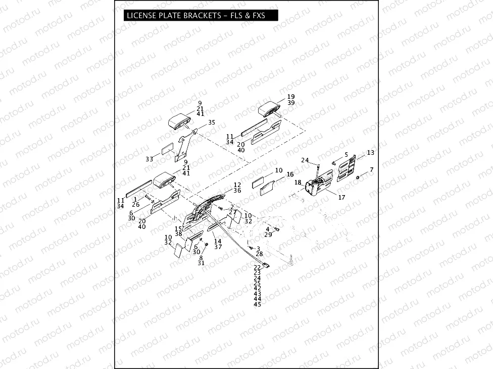 LICENSE PLATE BRACKETS - FLS & FXS
