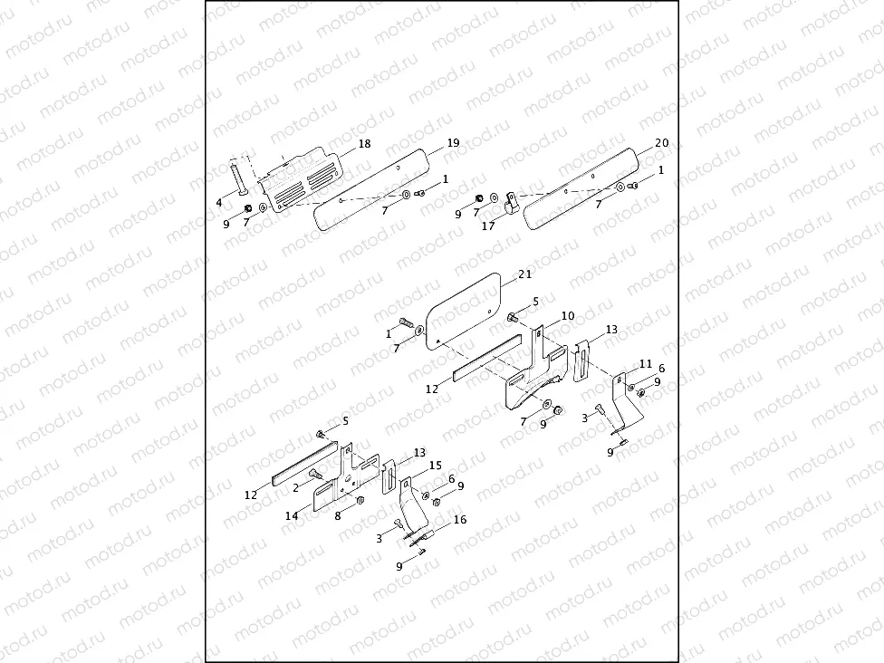 LICENSE PLATE BRACKETS - FLSTC, FLSTF, FLSTN, FLSTFB AND FLSTFBS