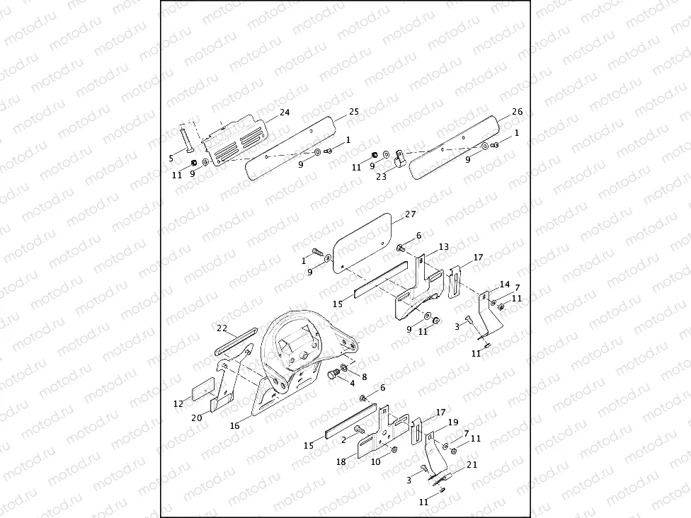 LICENSE PLATE BRACKETS - FLSTC, FLSTF, FLSTN, FLSTFB & FXST