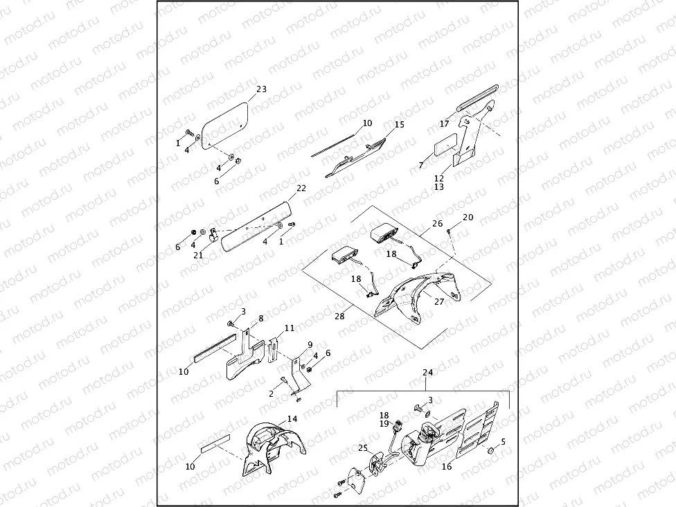LICENSE PLATE BRACKETS - FXDB, FXDBA, FXDBP, FXDF, FXDC