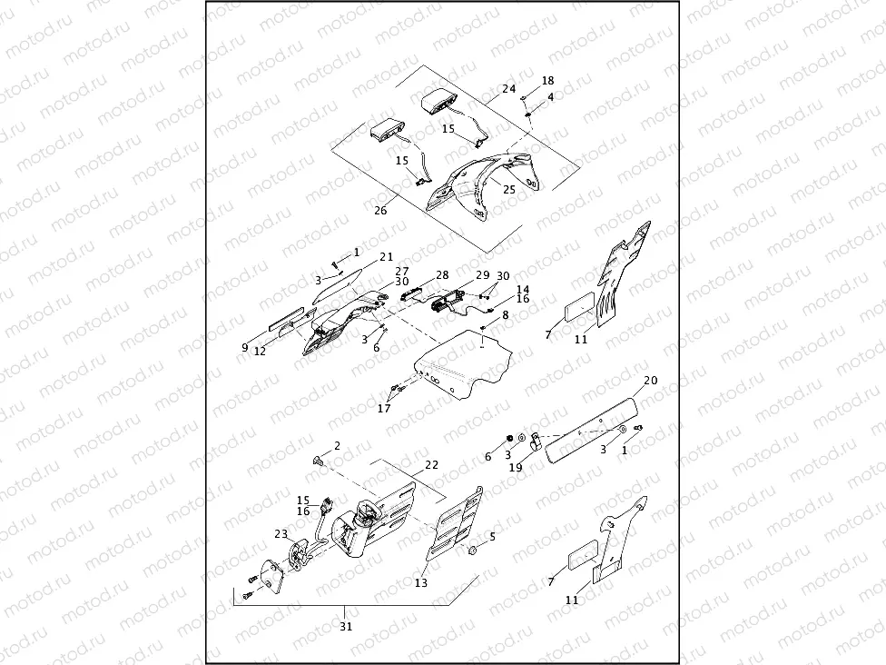 LICENSE PLATE BRACKETS - FXDB, FXDF, FXDLS