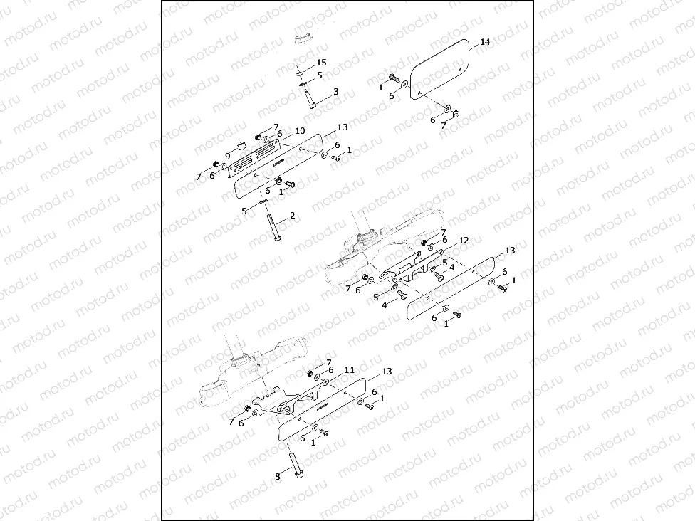 LICENSE PLATE BRACKETS, IN2 - FLFBS, FLHCS, FXBBS, FXLRS
