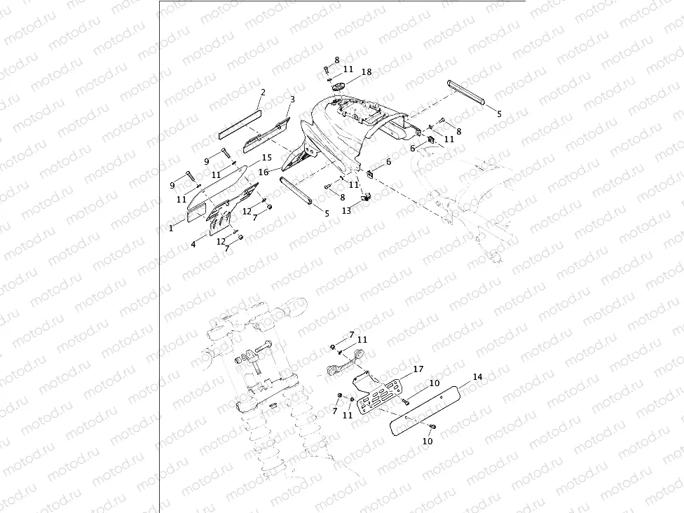 LICENSE PLATE BRACKETS - XG500, XG750