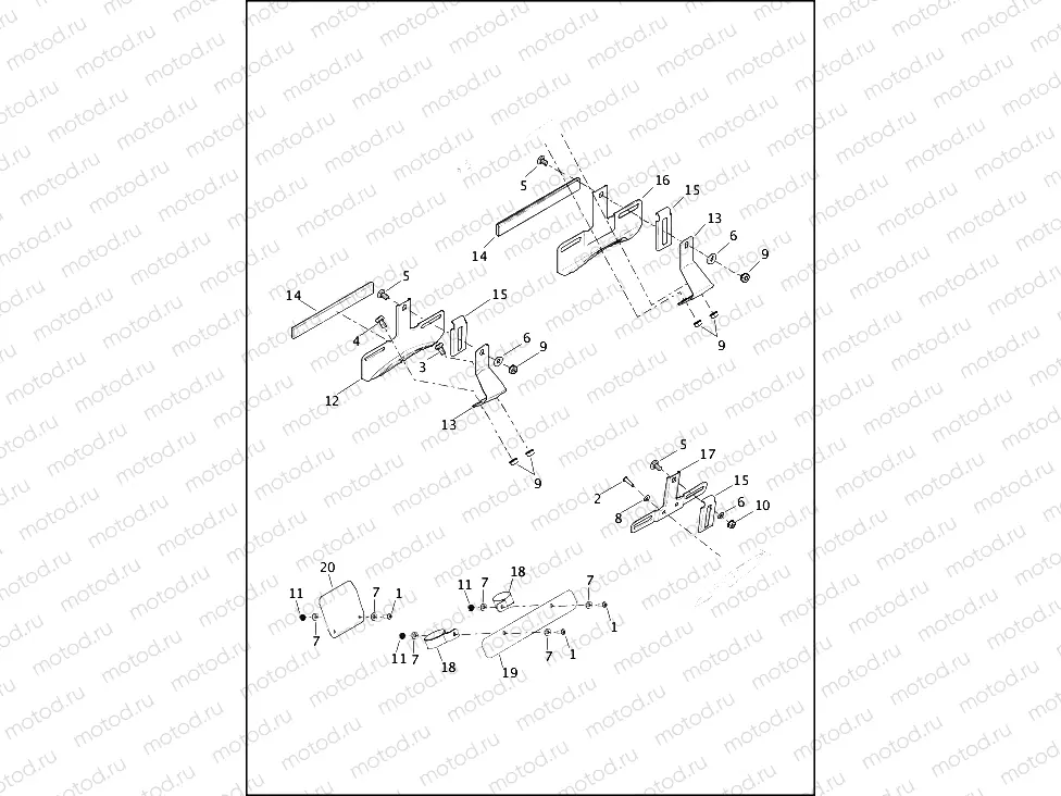 LICENSE PLATE BRACKETS - XL883L, XL1200C, XL1200CB, XL1200T