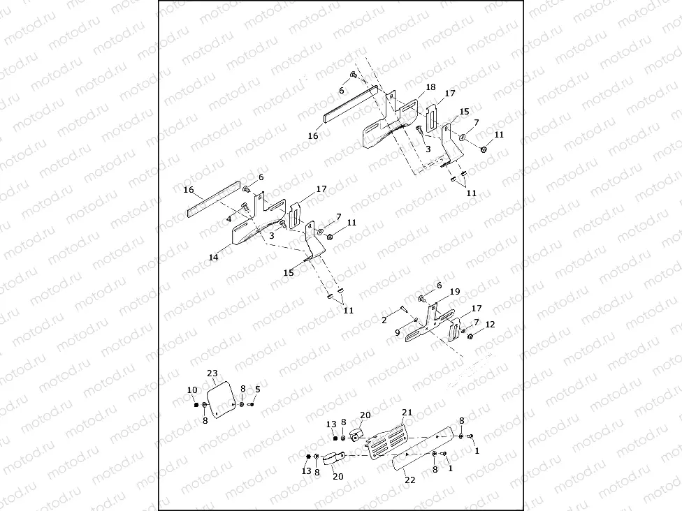 LICENSE PLATE BRACKETS - XL883L, XL1200C, XL1200T