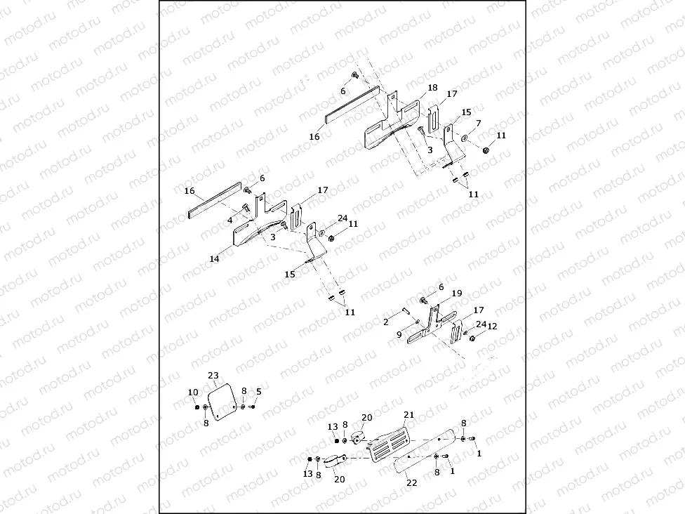 LICENSE PLATE BRACKETS - XL883L, XL1200C, XL1200T