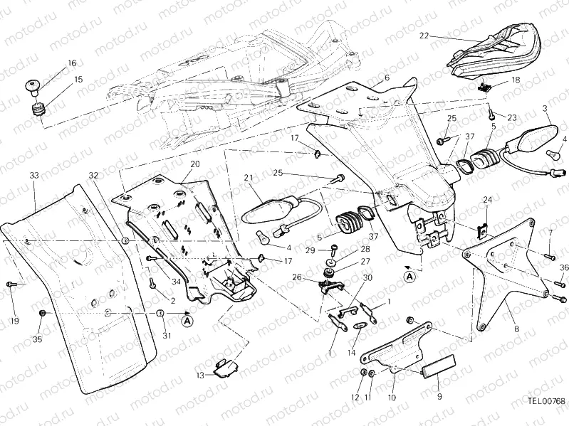 LICENSE PLATE HOLDER - TAILLIGHT AUS » LIGHTING SYSTEM