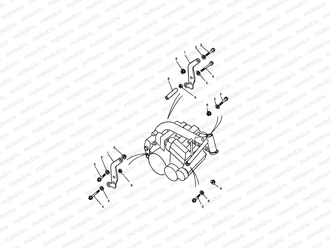 Linkage Carrier, Engine Mounting Bolts
