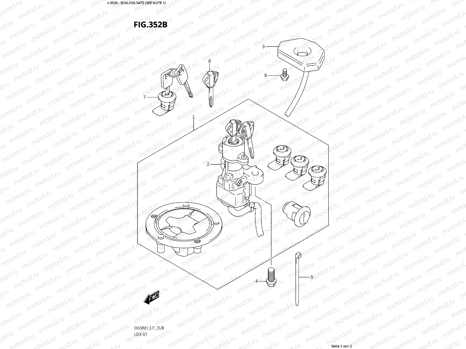 LOCK SET incl. case locks