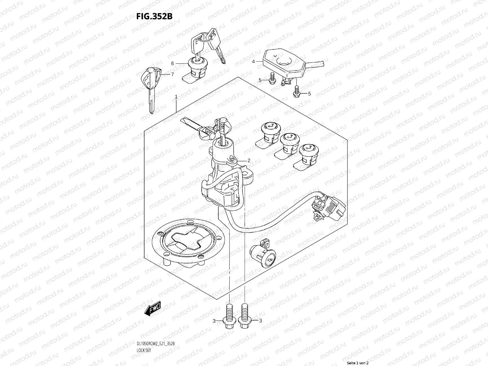 LOCK SET with CASE CYLINDER