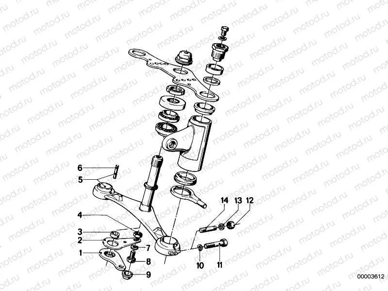 Lower fork cross brace