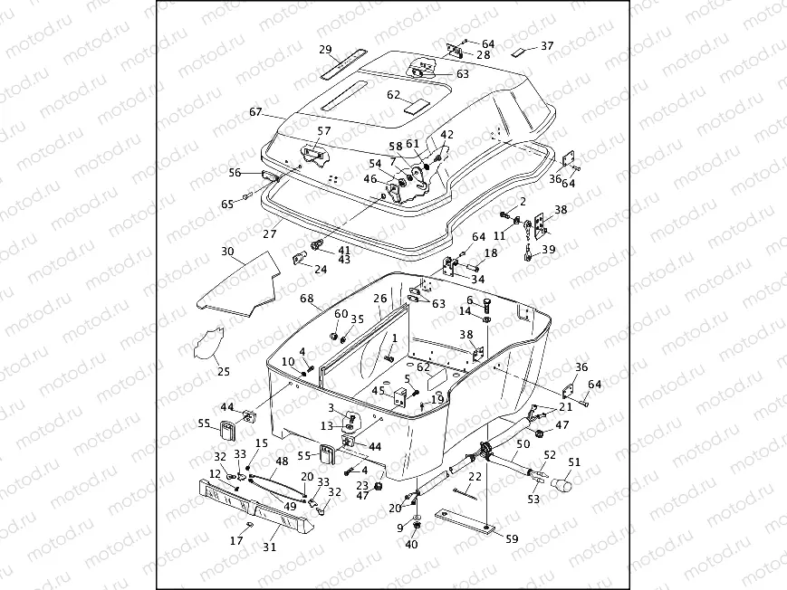 LUGGAGE BOX (KING TOUR-PAK) (1 OF 3)
