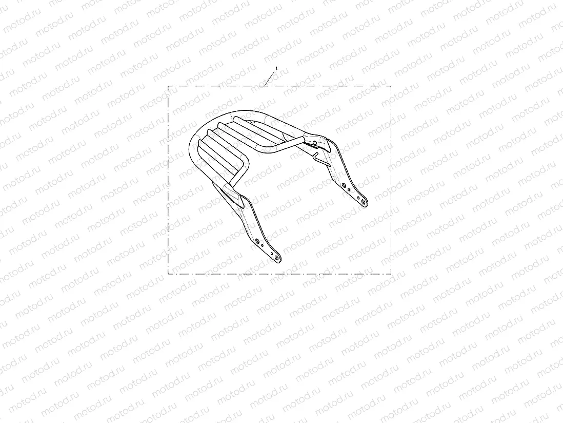 Luggage Rack Kit, Chrome