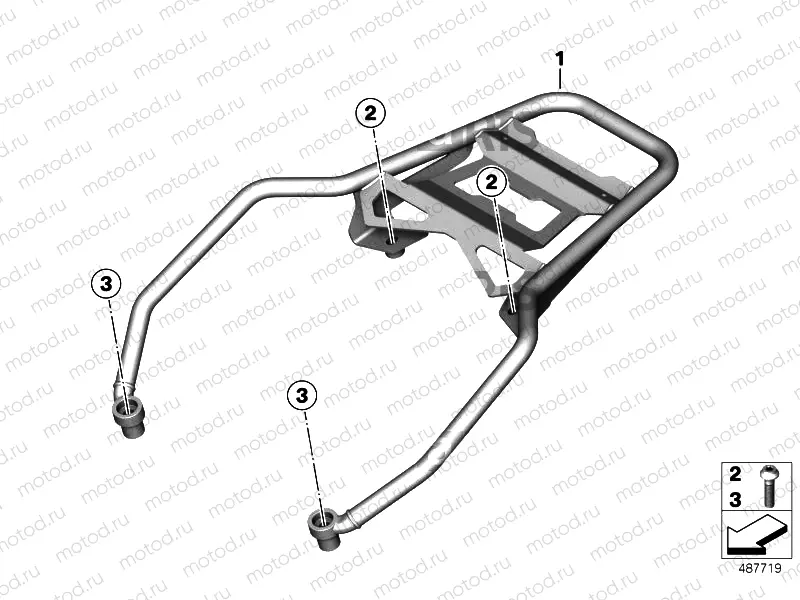 LUGGAGE RACK TOPCASE ALUMINUM