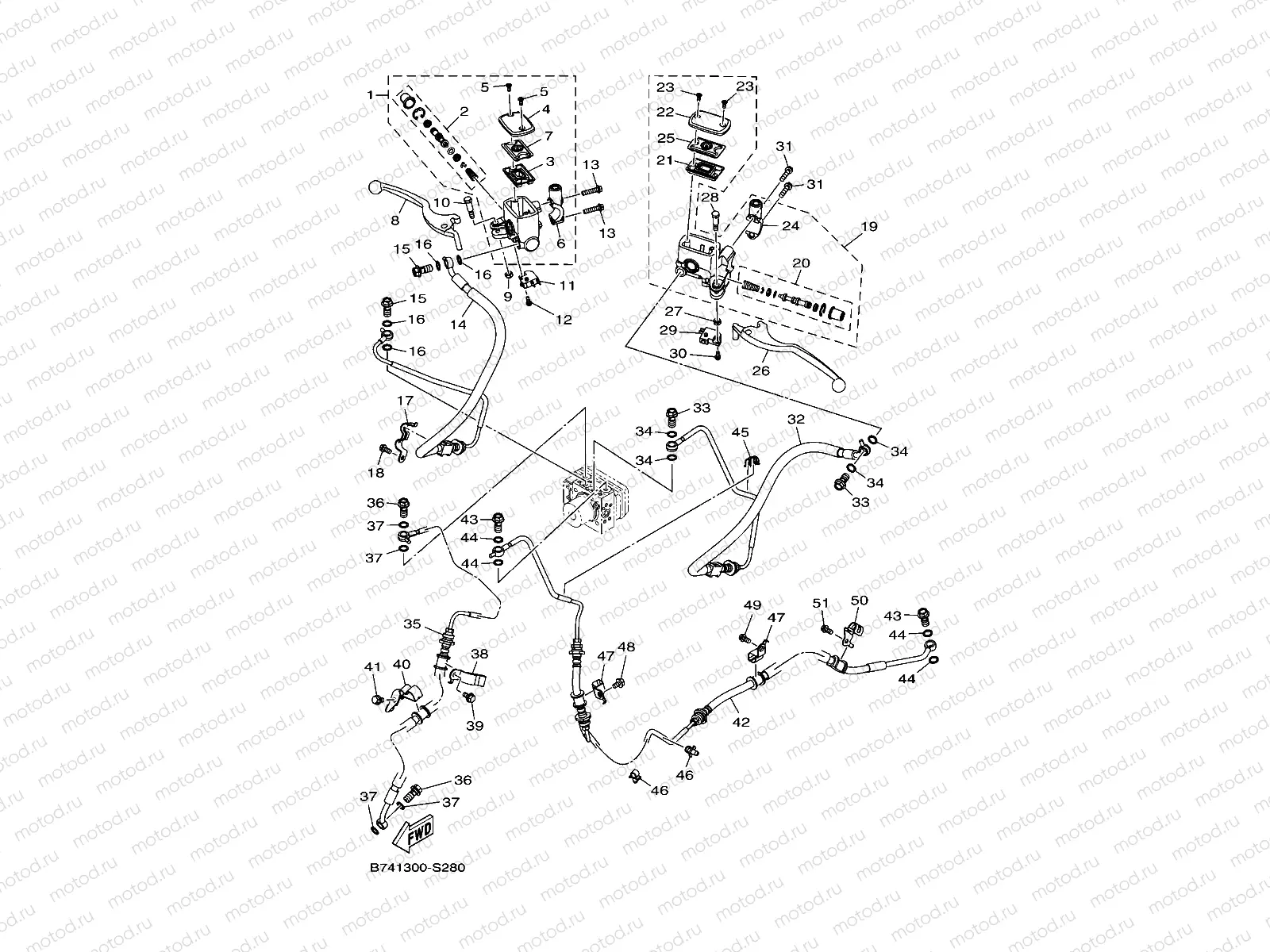 M. CYLINDER FOR DISK BRAKE