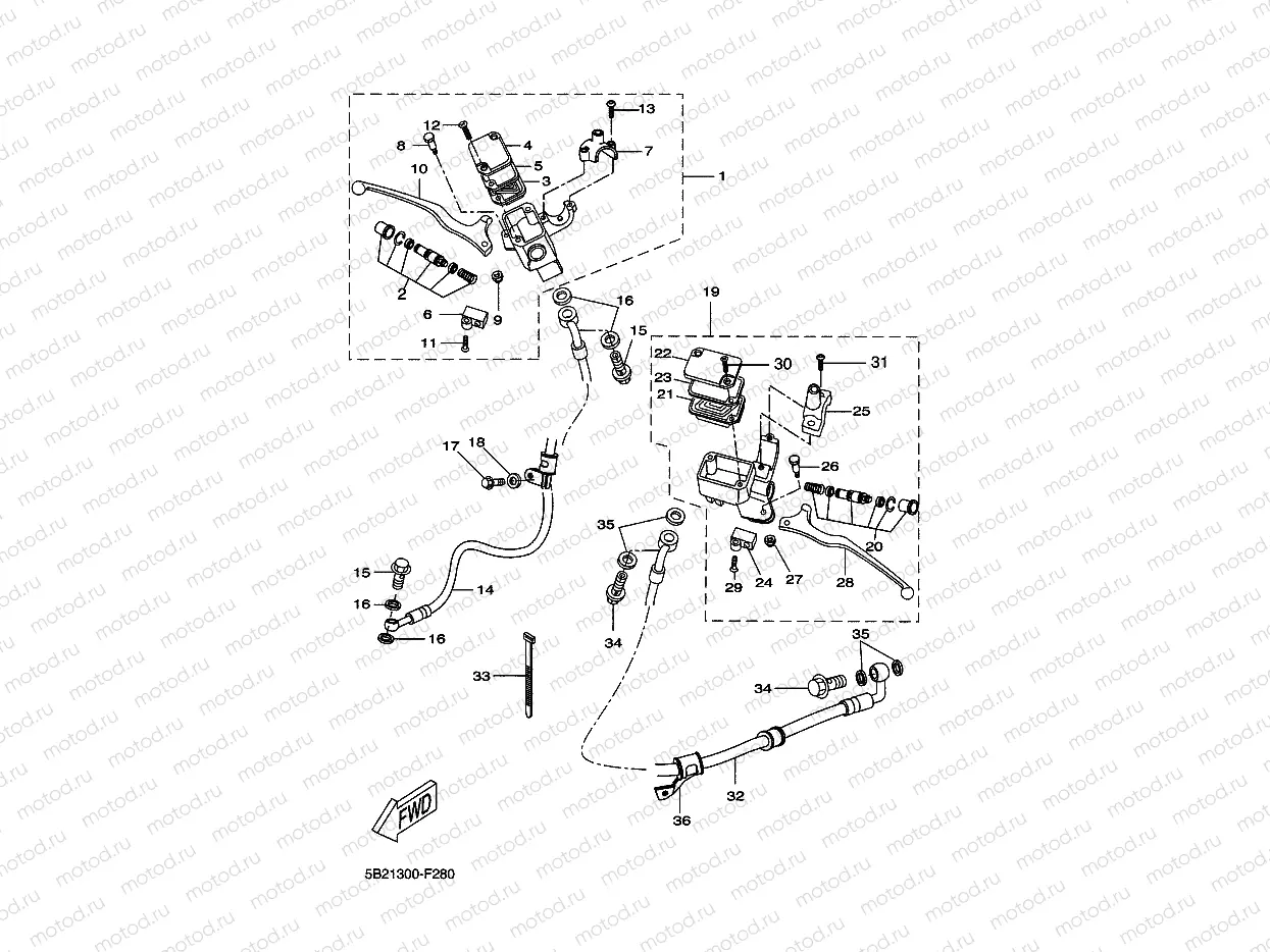 M. CYLINDER FOR DISK BRAKE