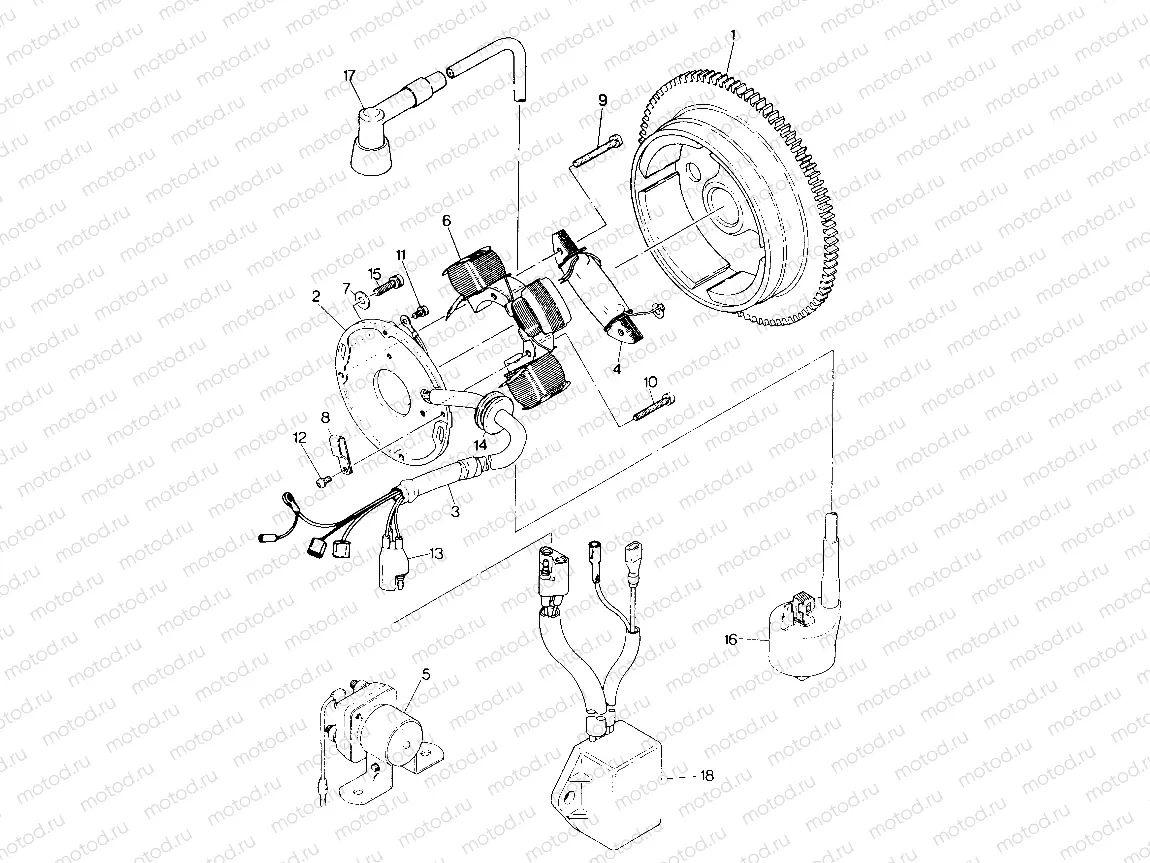 MAGNETO ASSEMBLY 250 4x4 / W928127 (4922872287D004) | MAGNETO ASSEMBLY 250 4x4 / W928127 (4922872287D004)