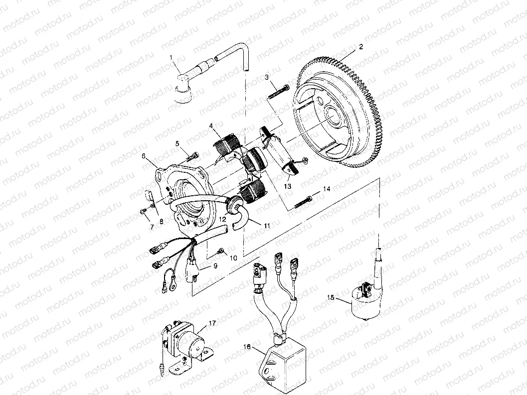 MAGNETO ASSEMBLY  2X4 300 W957530 (4930053005C011) | MAGNETO ASSEMBLY  2X4 300 W957530 (4930053005C011)