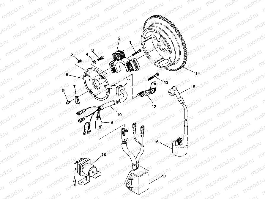MAGNETO ASSEMBLY 2X4 350L W937539 (4924032403038A) | MAGNETO ASSEMBLY 2X4 350L W937539 (4924032403038A)