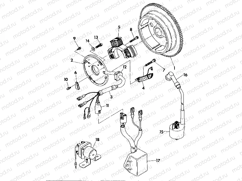 MAGNETO ASSEMBLY 350 2X4 / W927539 (4922882288037A) | MAGNETO ASSEMBLY 350 2X4 / W927539 (4922882288037A)