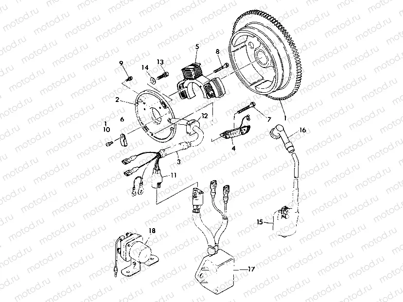 MAGNETO ASSEMBLY  350 4X4 - Update (4919831983047A) | MAGNETO ASSEMBLY  350 4X4 - Update (4919831983047A)