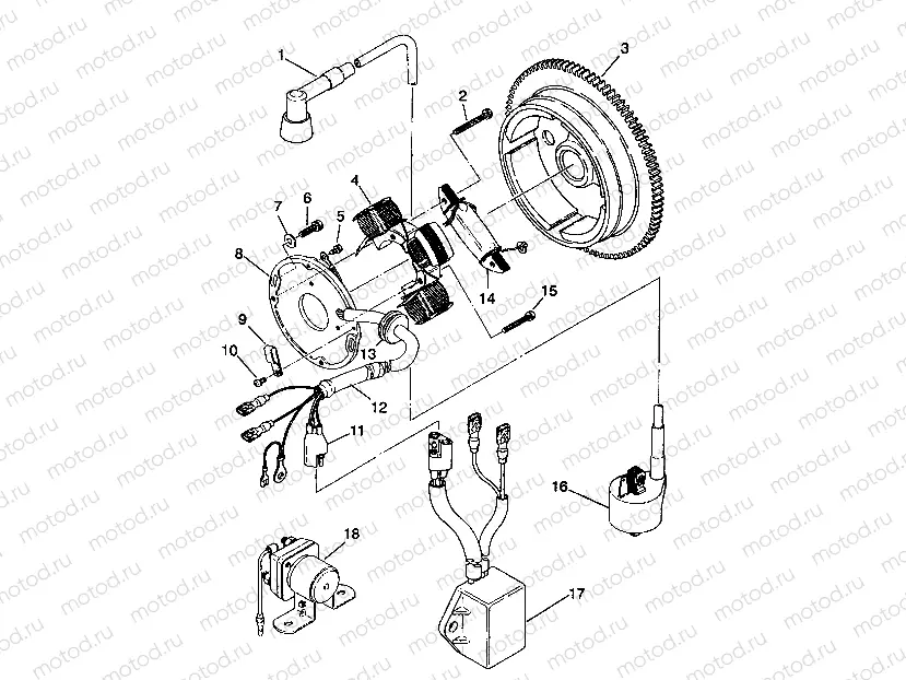 MAGNETO ASSEMBLY 4X4 250 W938127 (4924042404036A) | MAGNETO ASSEMBLY 4X4 250 W938127 (4924042404036A)