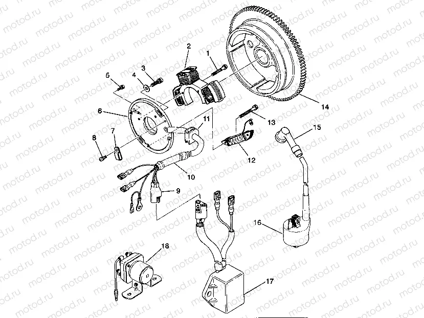 MAGNETO ASSEMBLY 6X6 350L S938739 (4924362436051A) | MAGNETO ASSEMBLY 6X6 350L S938739 (4924362436051A)