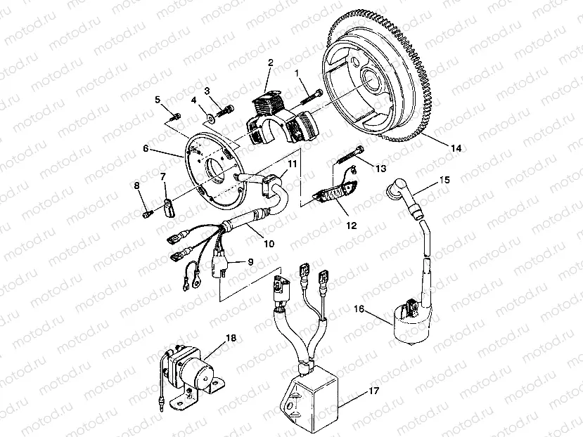 MAGNETO ASSEMBLY 6X6 350L W938739 (4924062406050A) | MAGNETO ASSEMBLY 6X6 350L W938739 (4924062406050A)