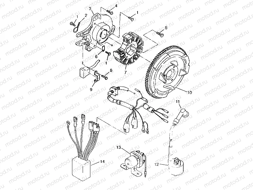 MAGNETO ASSEMBLY 6x6 400L | MAGNETO ASSEMBLY 6x6 400L, SWEDISH S948740 and  NORWEGIAN N948740 (4926812681055A)