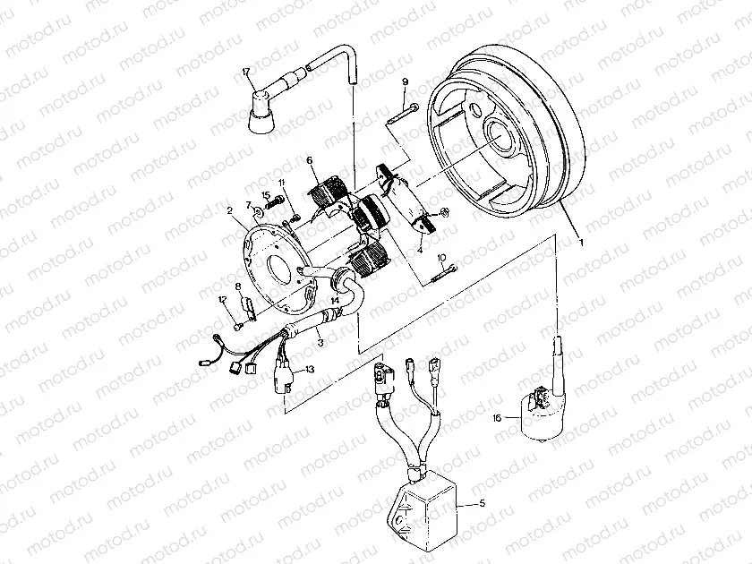 MAGNETO ASSEMBLY Trail Blazer / W927221 (4922852285036A) | MAGNETO ASSEMBLY Trail Blazer / W927221 (4922852285036A)