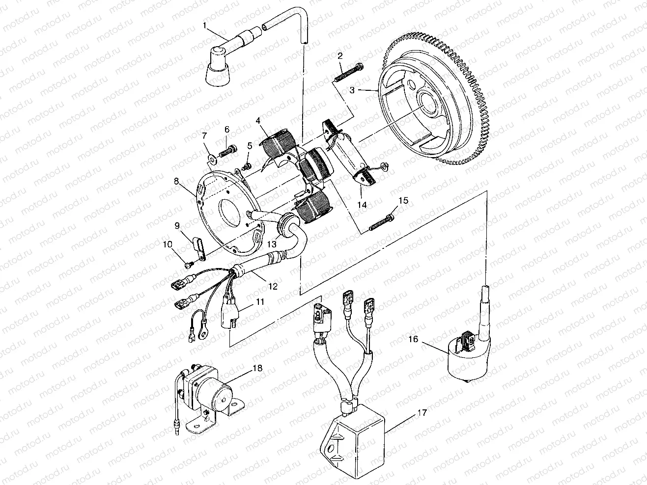 MAGNETO ASSEMBLY Trail Boss W958527 (4930323032C010) | MAGNETO ASSEMBLY Trail Boss W958527 (4930323032C010)