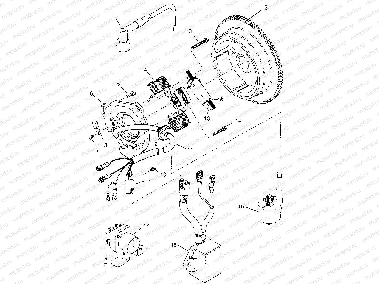 MAGNETO ASSEMBLY XPLORER 300 W969130 (4935903590D001) | MAGNETO ASSEMBLY XPLORER 300 W969130 (4935903590D001)