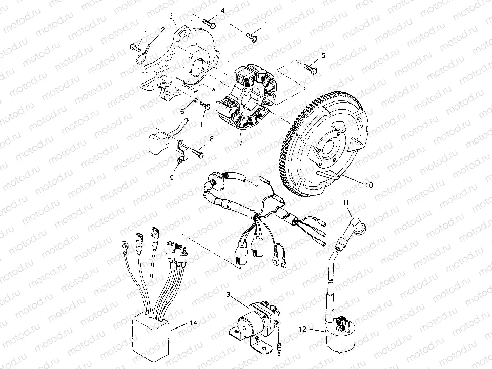 MAGNETO ASSEMBLY  XPLORER 4X4 W959140 (4930223022D008) | MAGNETO ASSEMBLY  XPLORER 4X4 W959140 (4930223022D008)