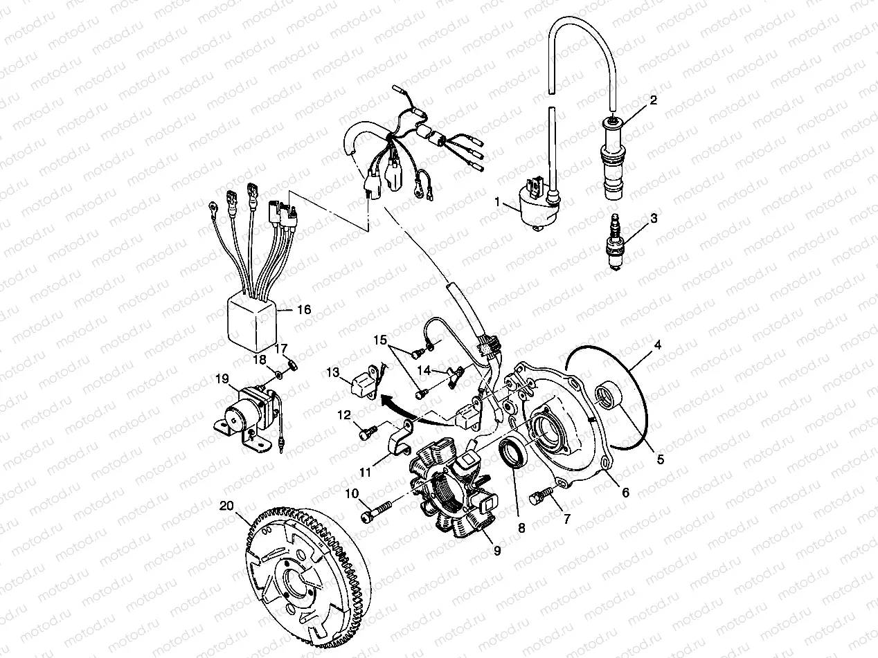 MAGNETO SPORTSMAN 500 W98CH50A and W98CH50AB (4945714571E001) | MAGNETO SPORTSMAN 500 W98CH50A and W98CH50AB (4945714571E001)