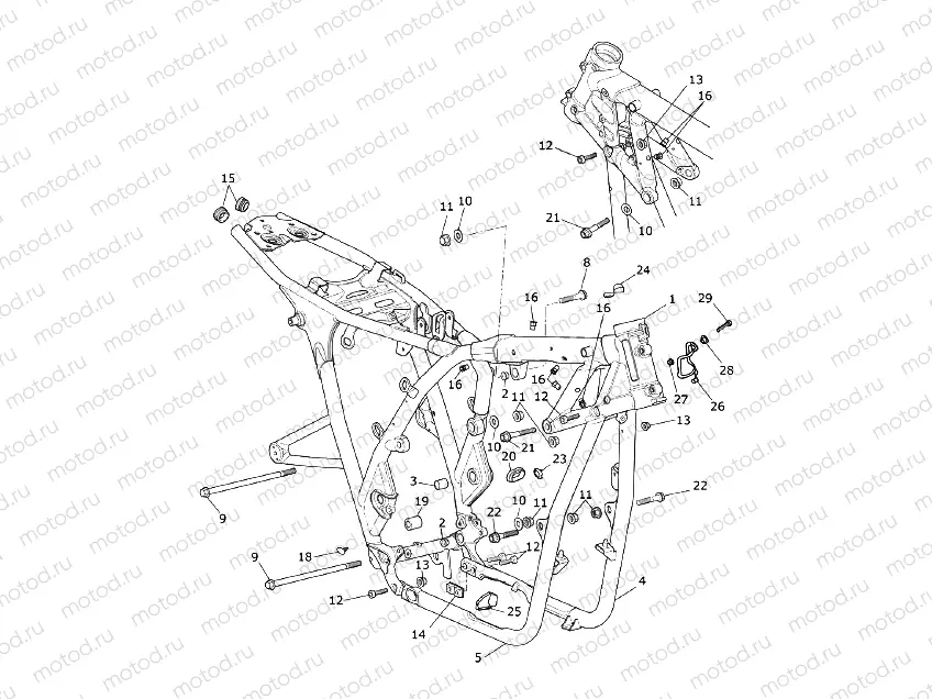 Main Frame Assembly > 914972 - All Expt BR & IN, > 917474 - BR & IN Only