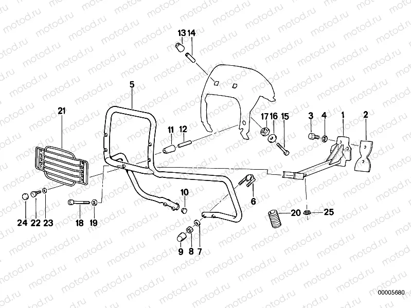 Main tube/mounting parts, mounting