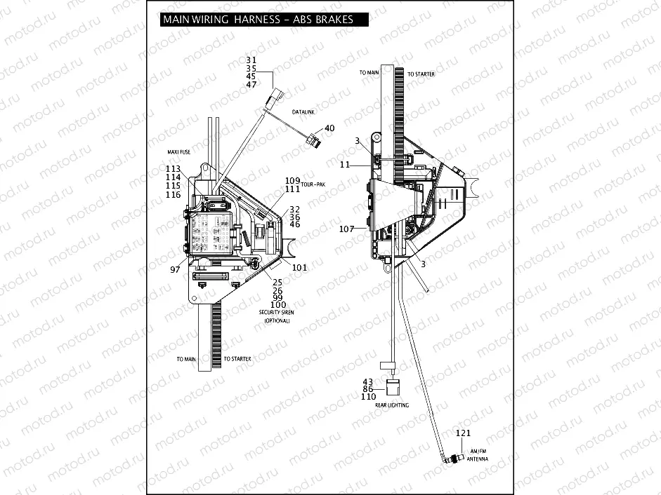 MAIN WIRING HARNESS - ABS BRAKES (4 OF 5)