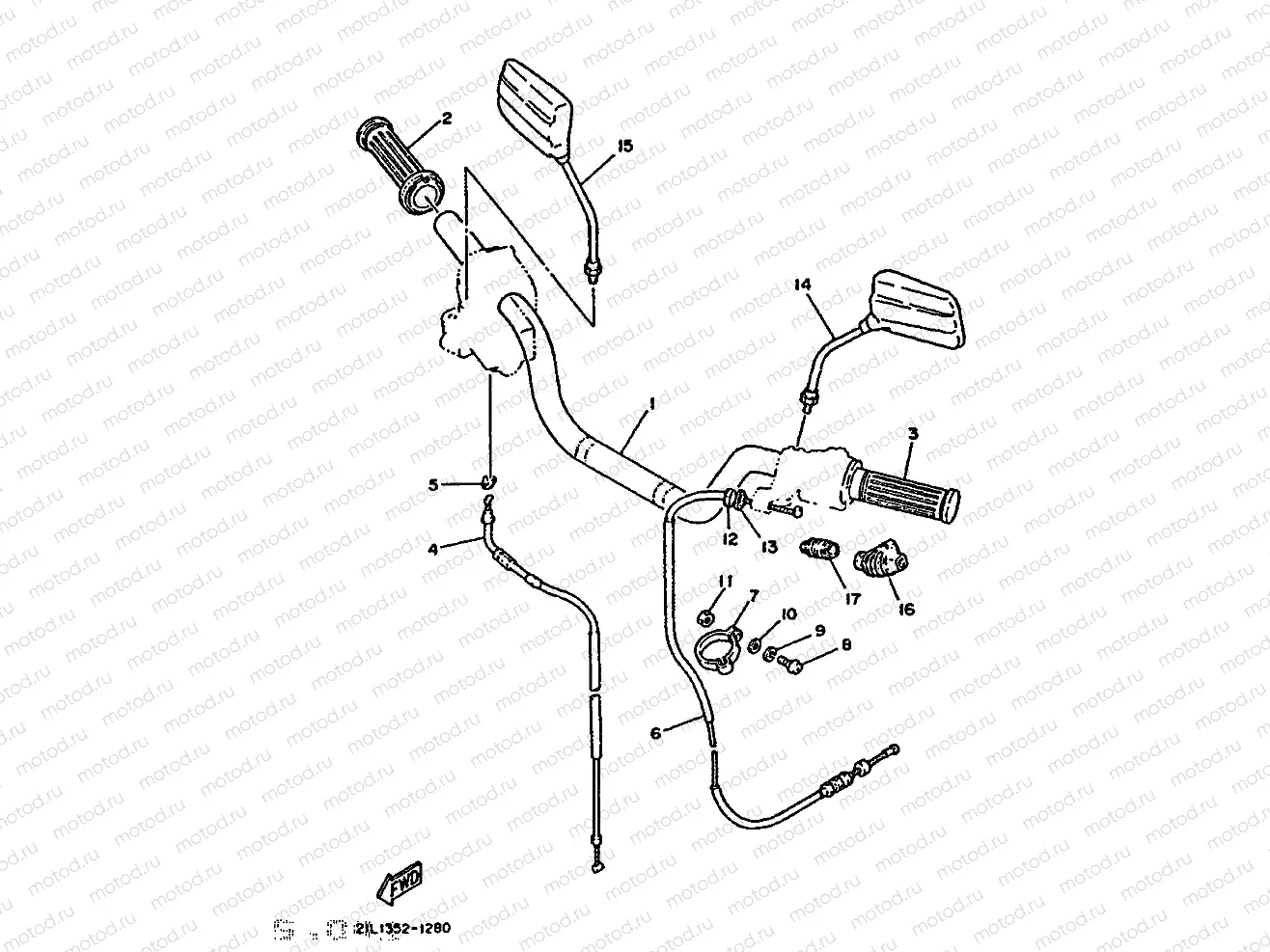 MANUBRIO CABLE DISCO DE FRENO