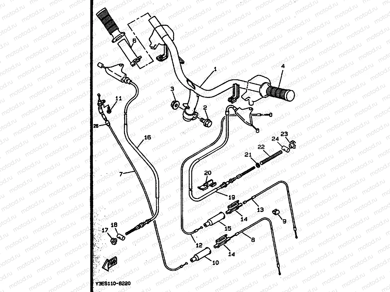 MANUBRIO CABLE DISCO DE FRENO