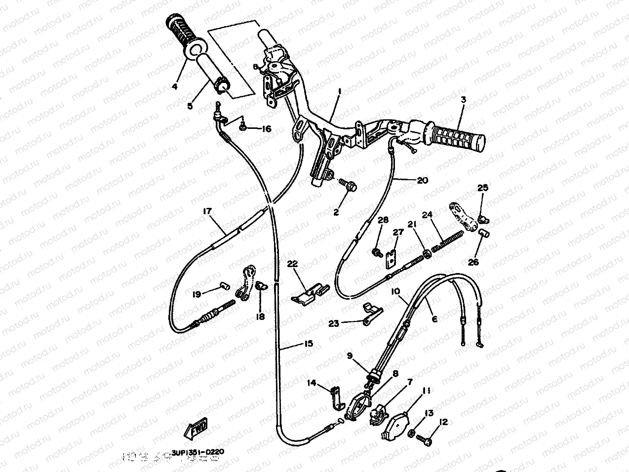 MANUBRIO CABLE DISCO DE FRENO