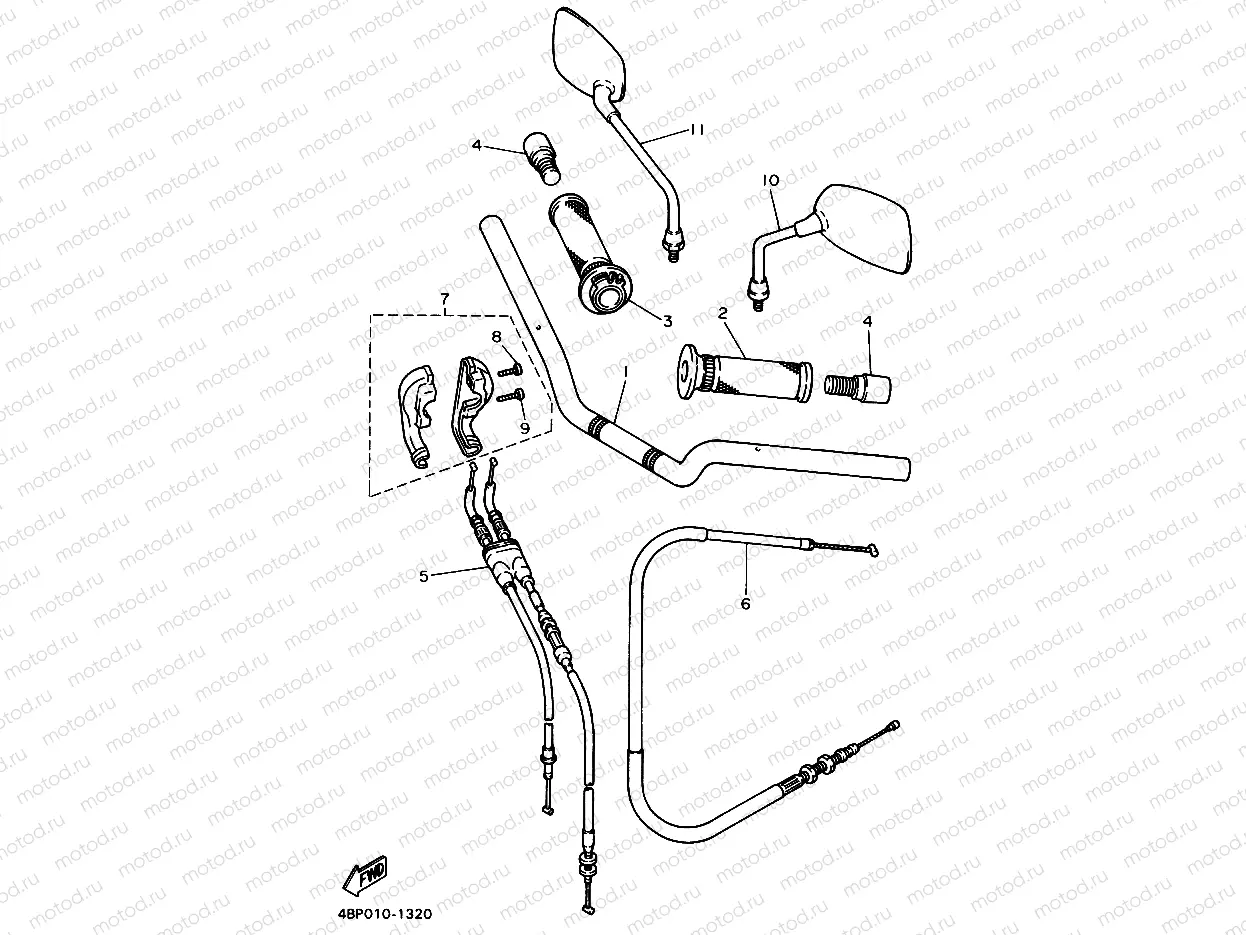 MANUBRIO CABLE DISCO DE FRENO