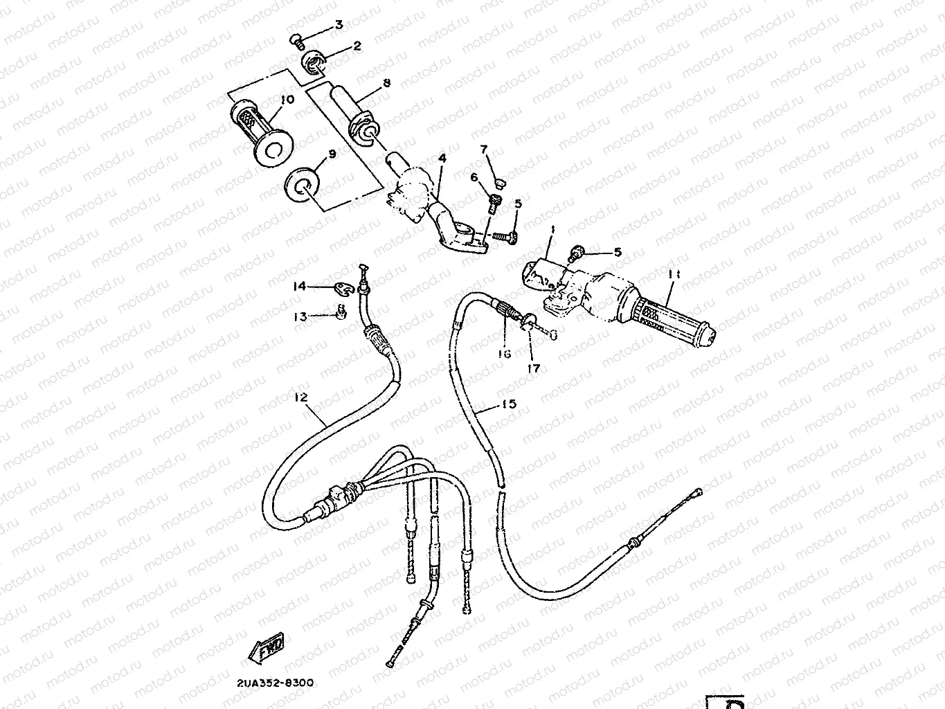 MANUBRIO CABLE DISCO DE FRENO