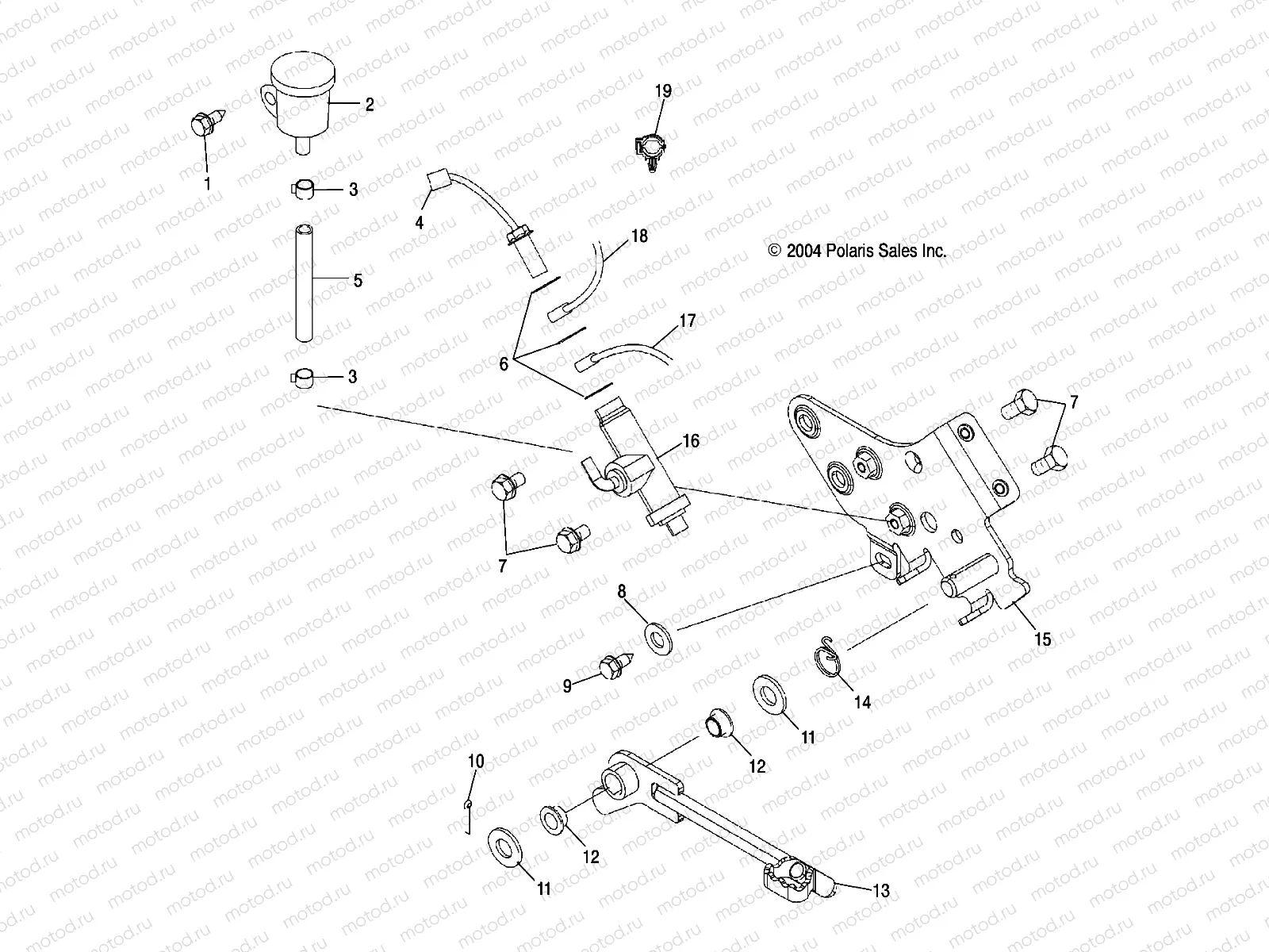 MASTER CYLINDER | MASTER CYLINDER, REAR and FOOT PEDAL - A05CA32EA (4999200489920048B06)