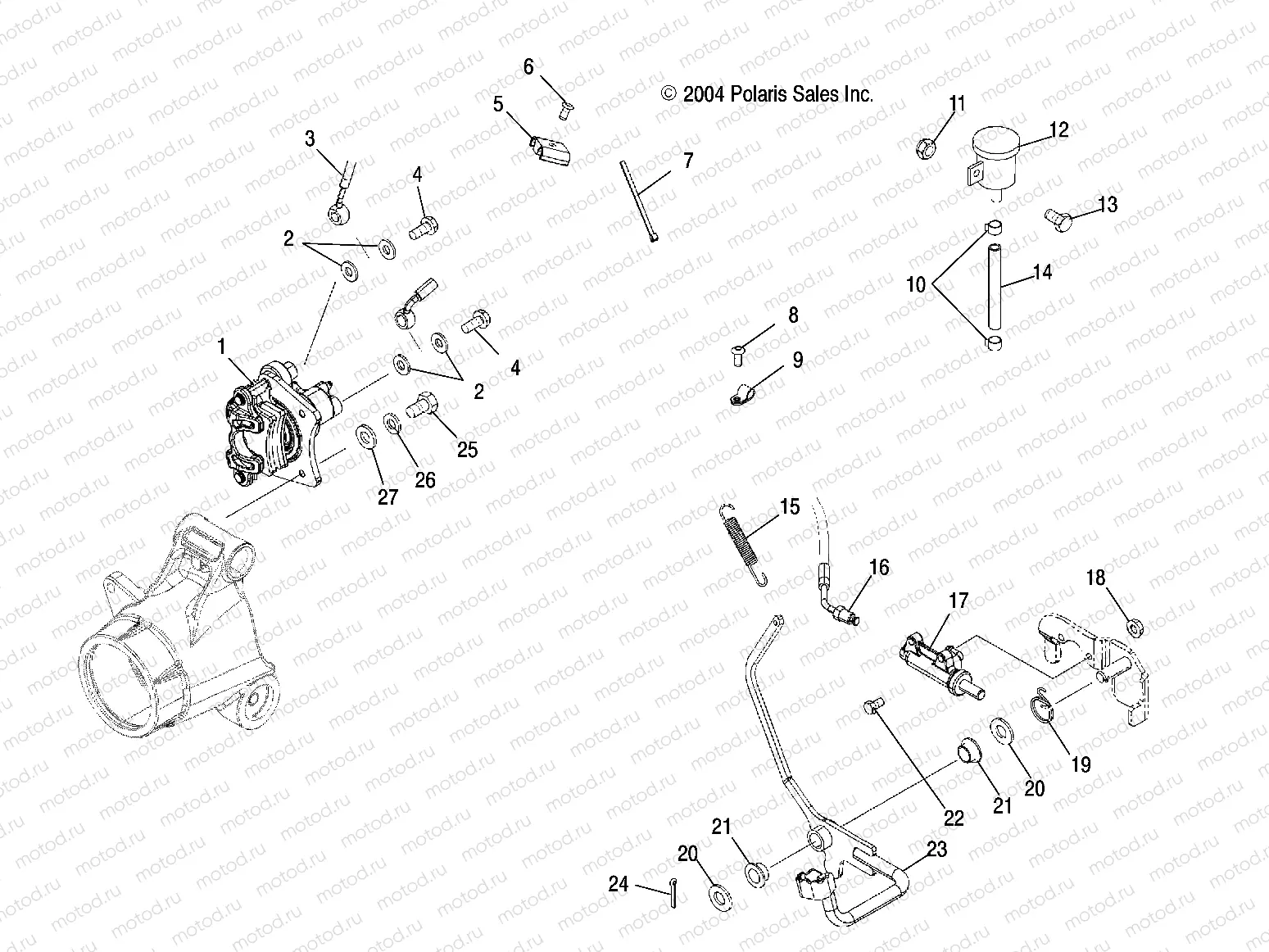 MASTER CYLINDER | MASTER CYLINDER, REAR and FOOT PEDAL - A05MH50AB/AC/AG/AH/AL/AT/FB (4994169416B08)